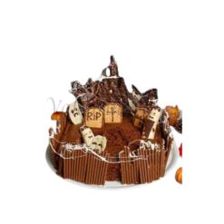 Spooky Chocolate Graveyard Cake